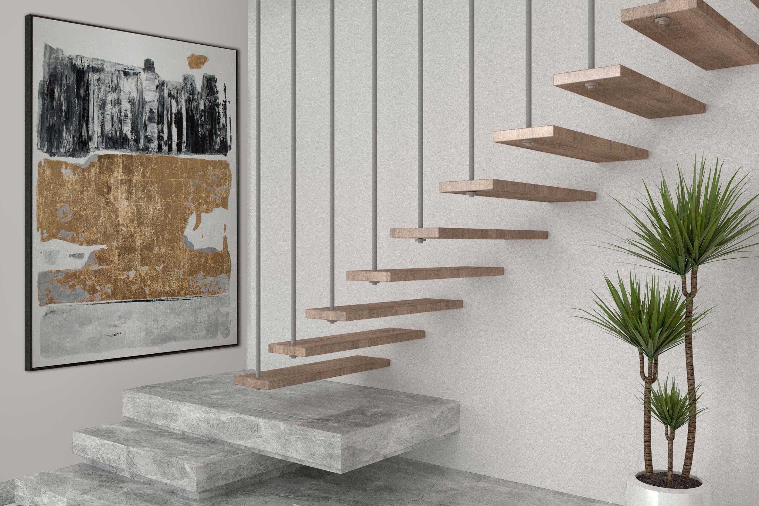 69" x 78" Black, Gray and Gold "Allurement" Painting