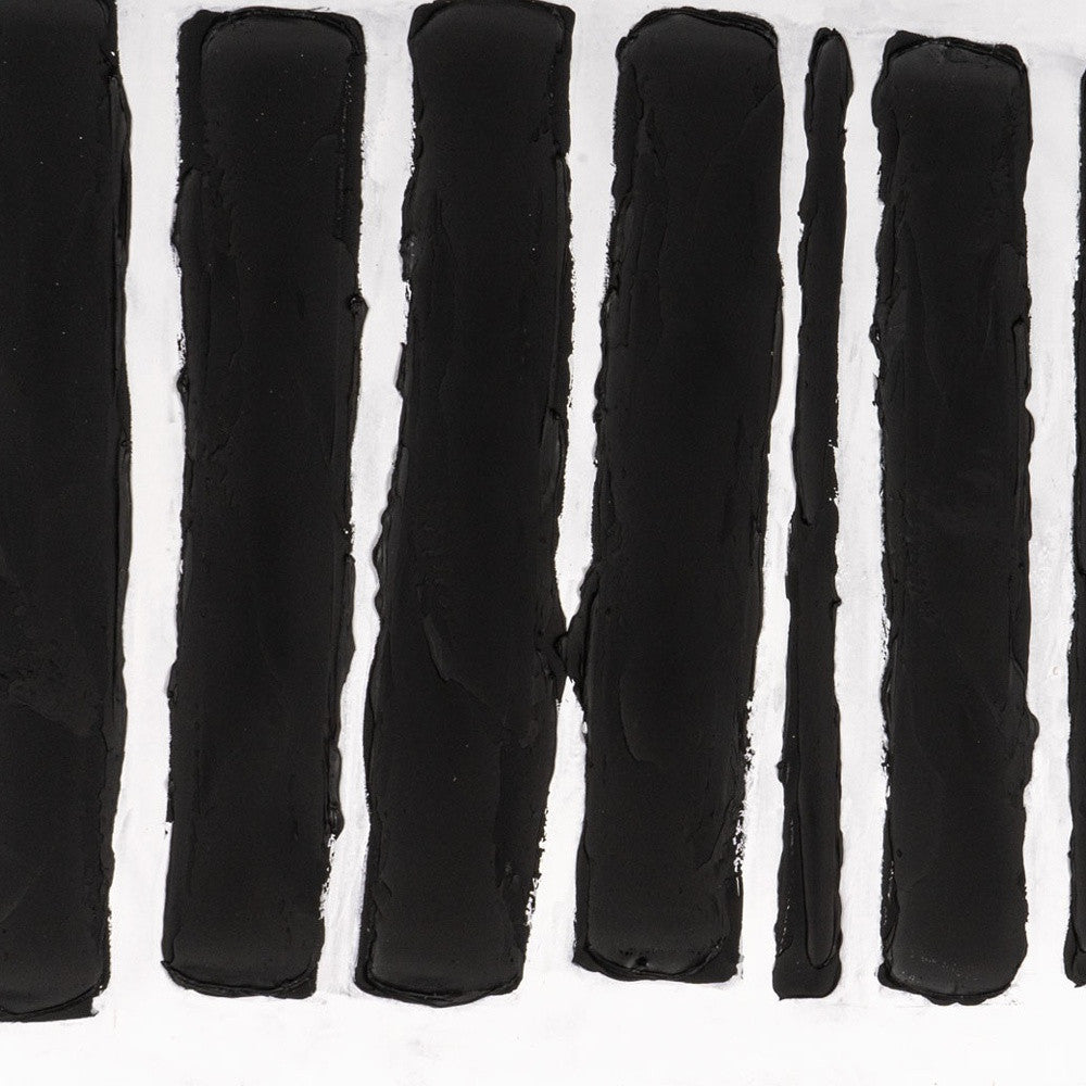 65" x 42" Black and White "Rhythms" Wall Art