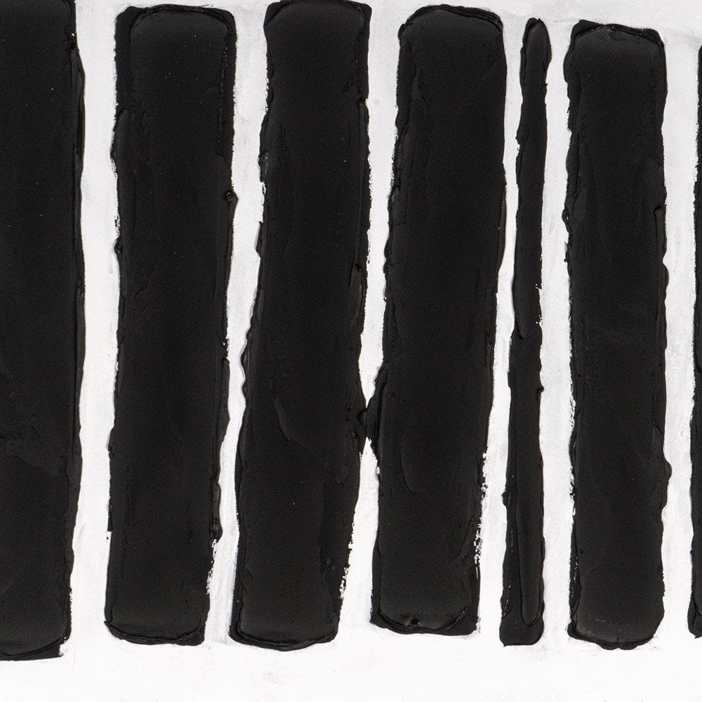 65" x 42" Black and White Rhythms Wall Art