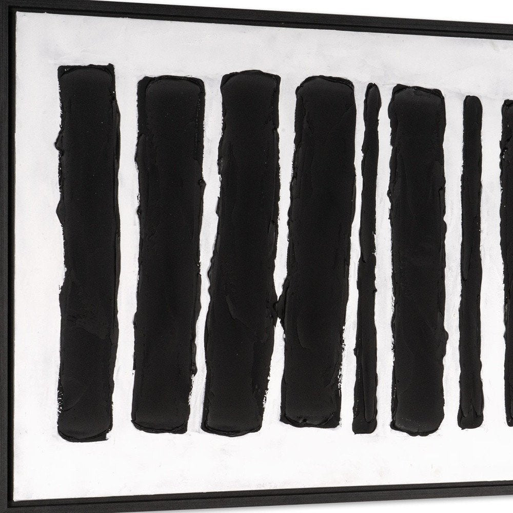 65" x 42" Black and White Rhythms Wall Art