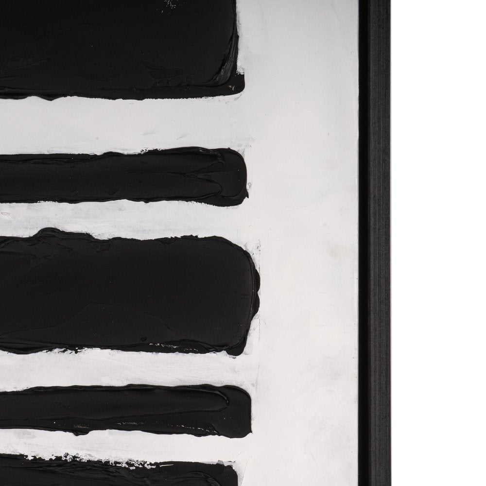 65" x 42" Black and White Rhythms Wall Art