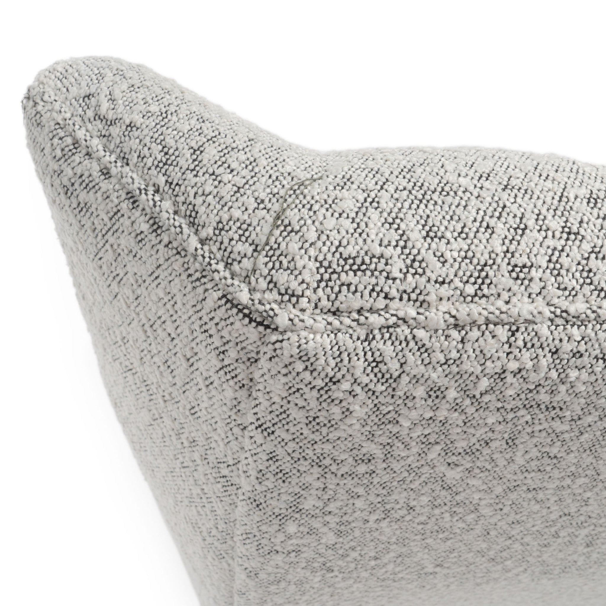 32" Gray and Black Bouclé Tufted Chair