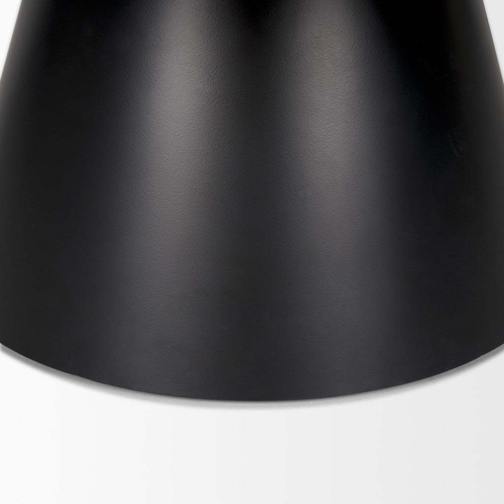 40" Brown and Black Wood Round Pedestal Coffee Table