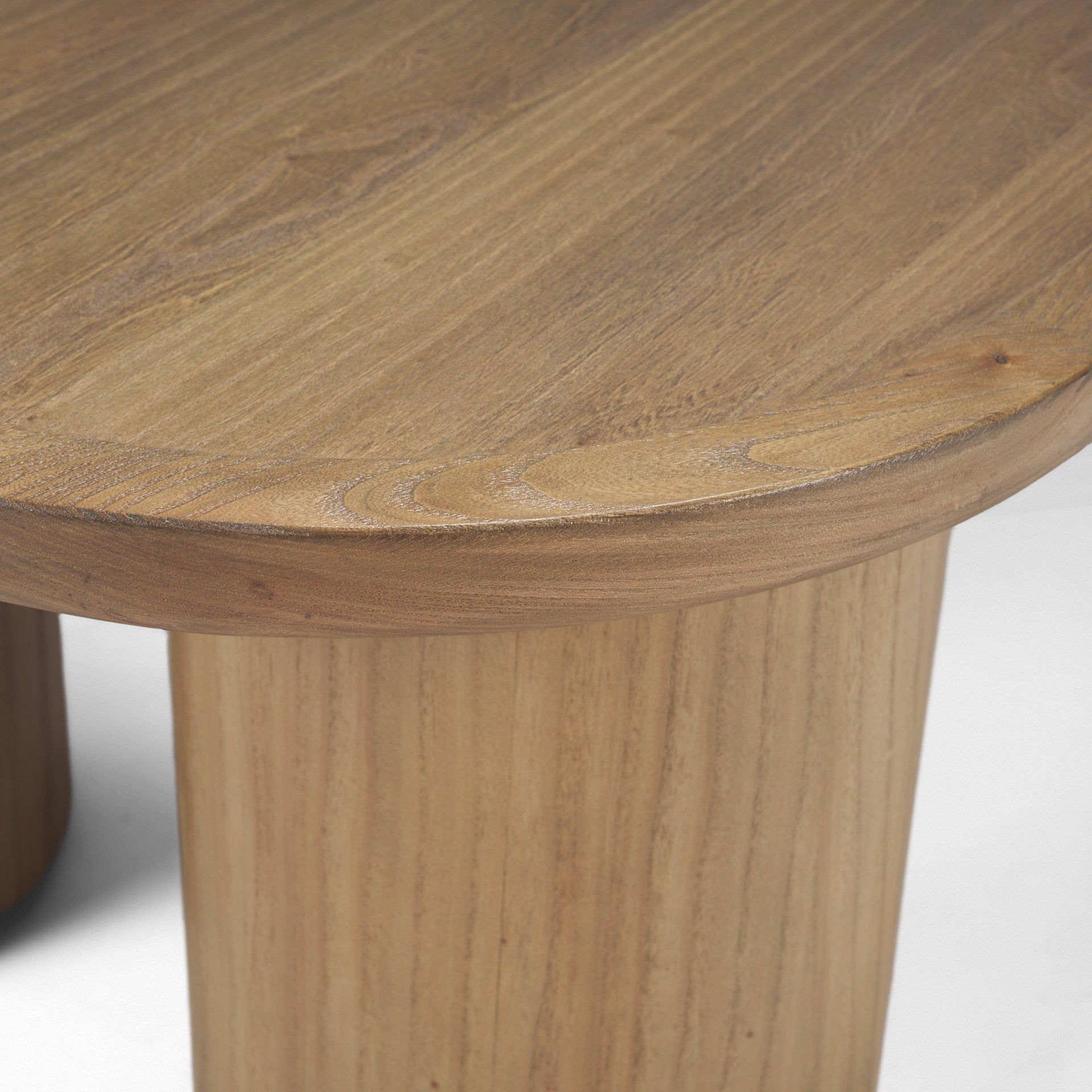 55" Natural Wood Scandinavian Oval Coffee Table