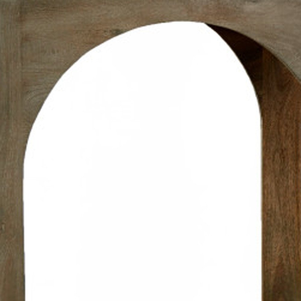 77" Brown Arch Wood Console Table
