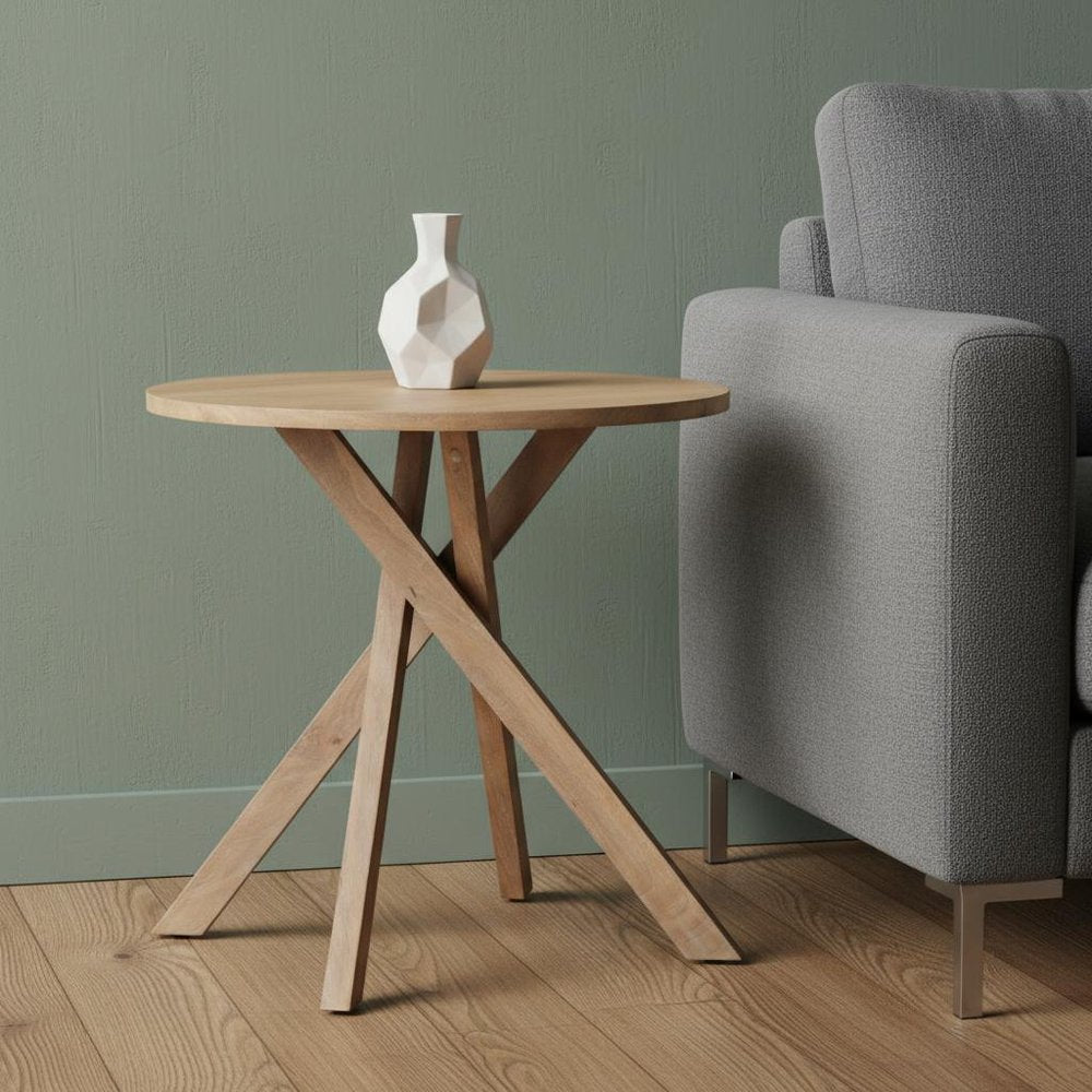 30" Wood Spider Leg End Table