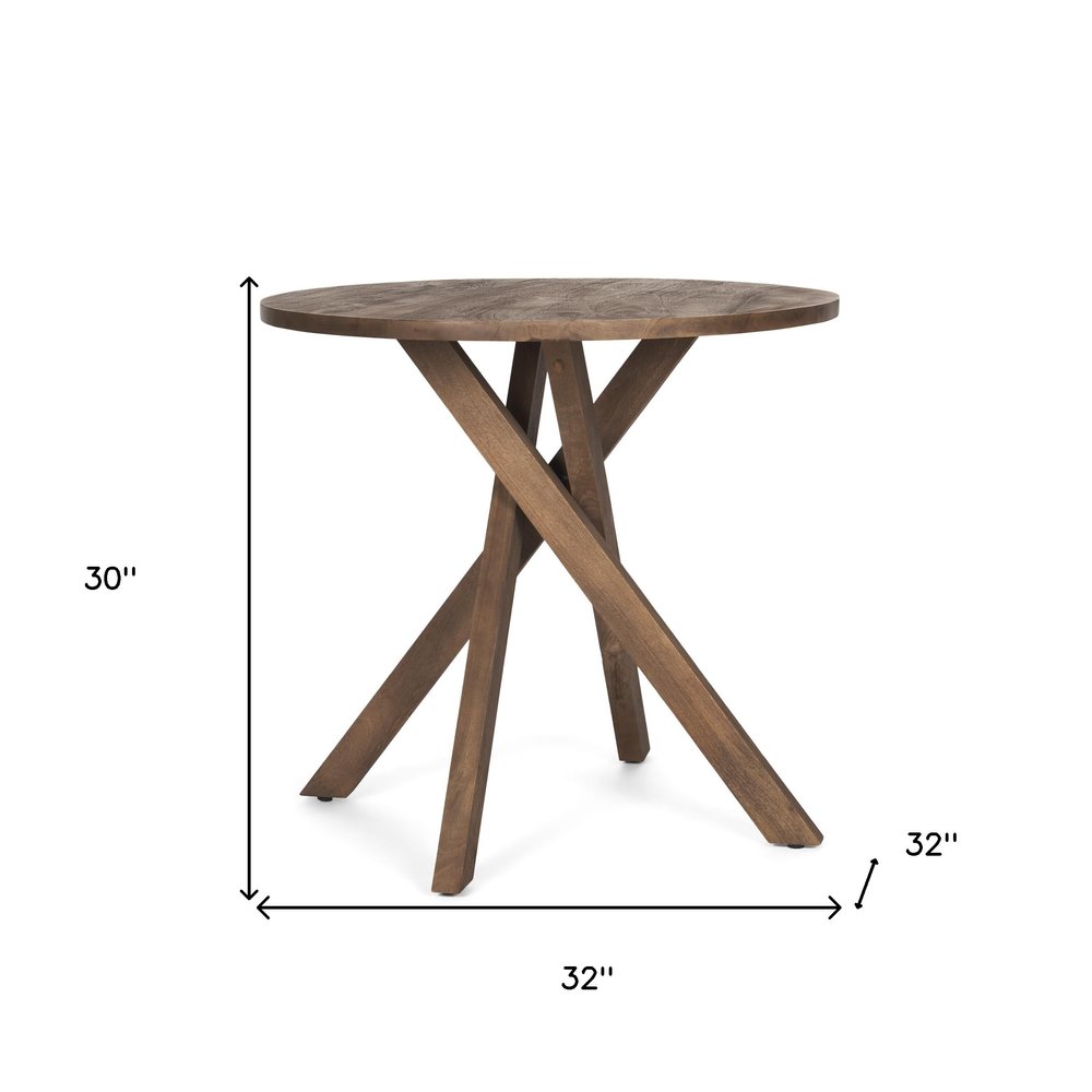 30" Wood Spider Leg End Table