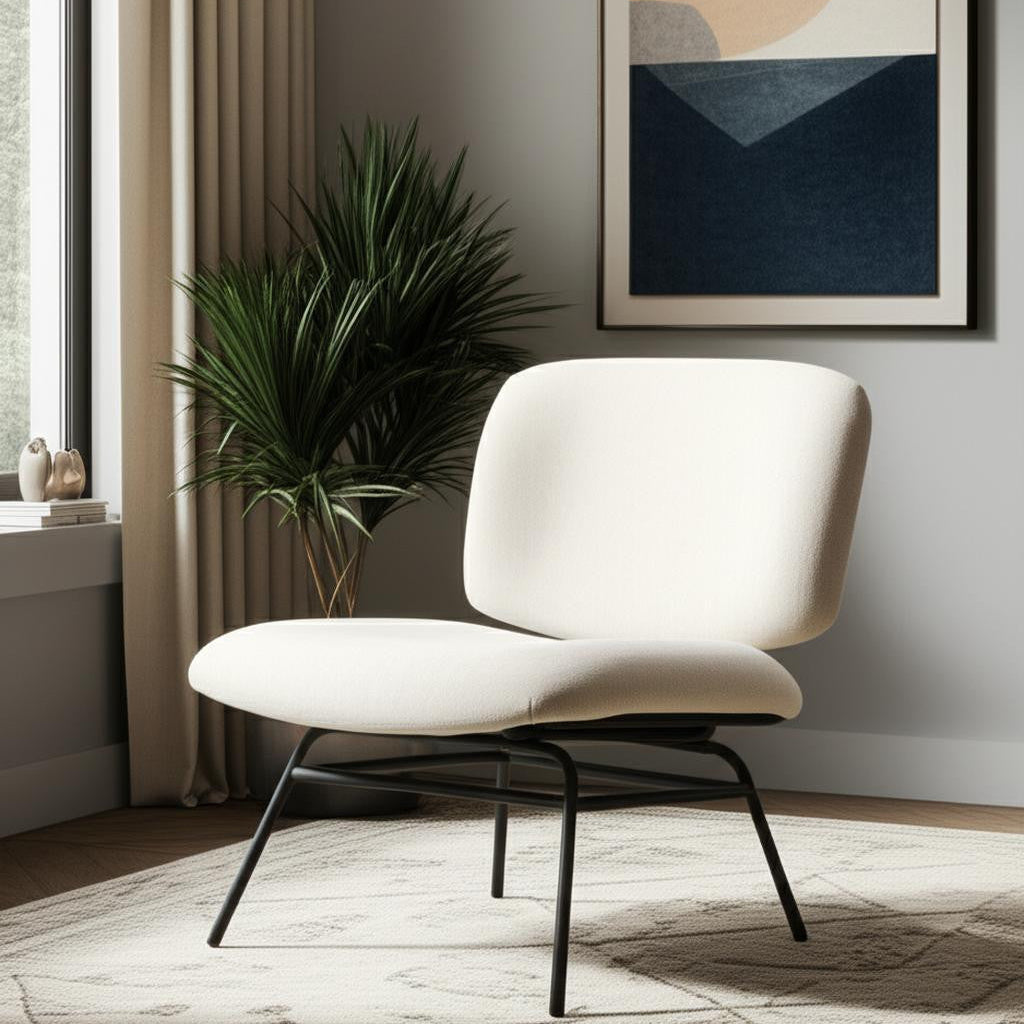 30" Chenille Slipper Chair