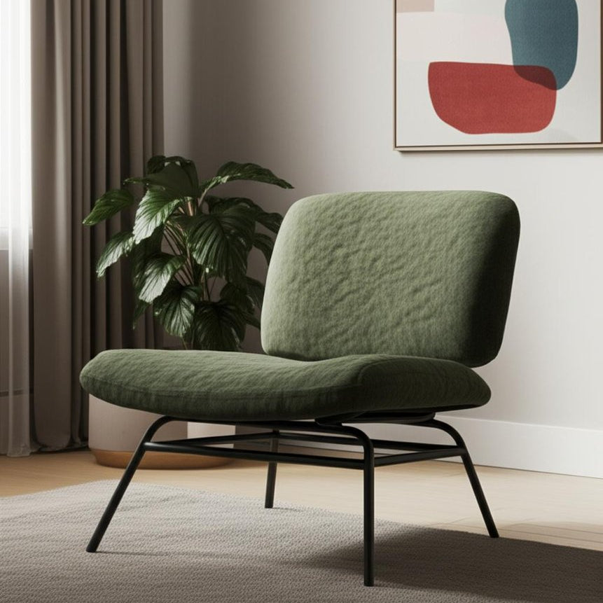 30" Chenille Slipper Chair