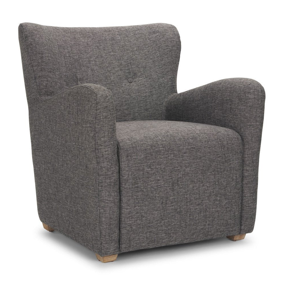 32" Gray Wingback Armchair