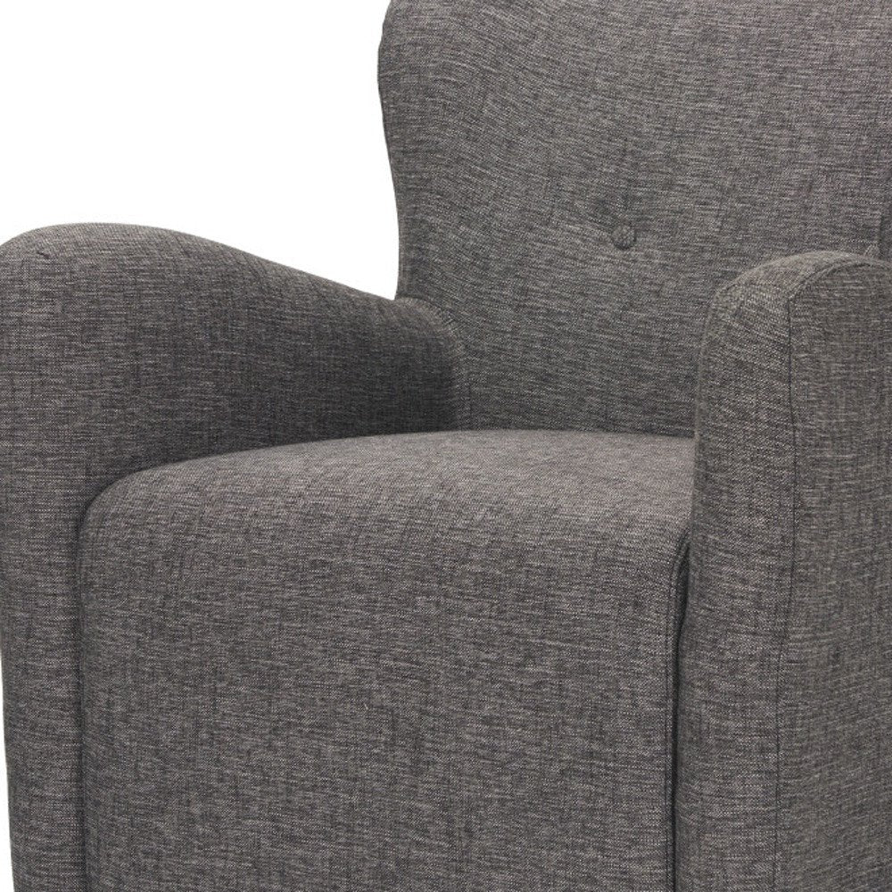 32" Gray Wingback Armchair