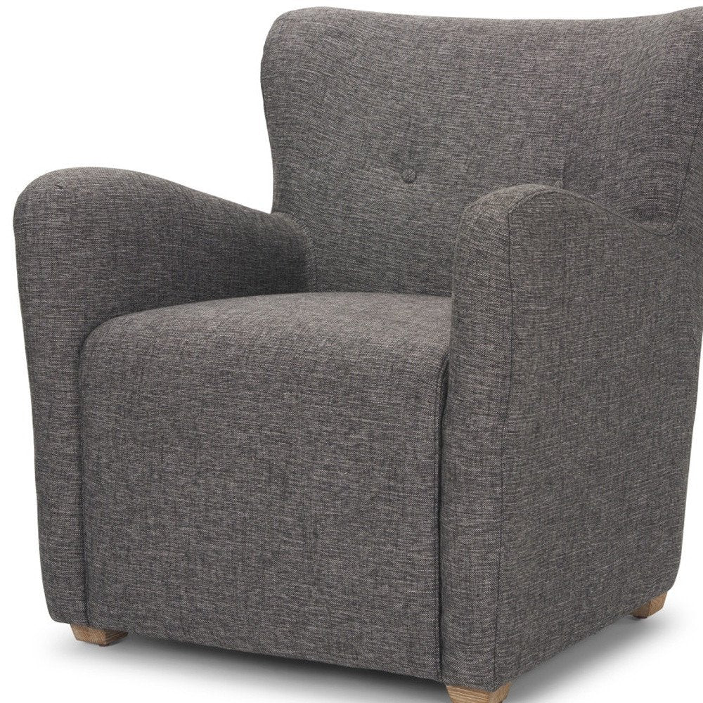 32" Gray Wingback Armchair