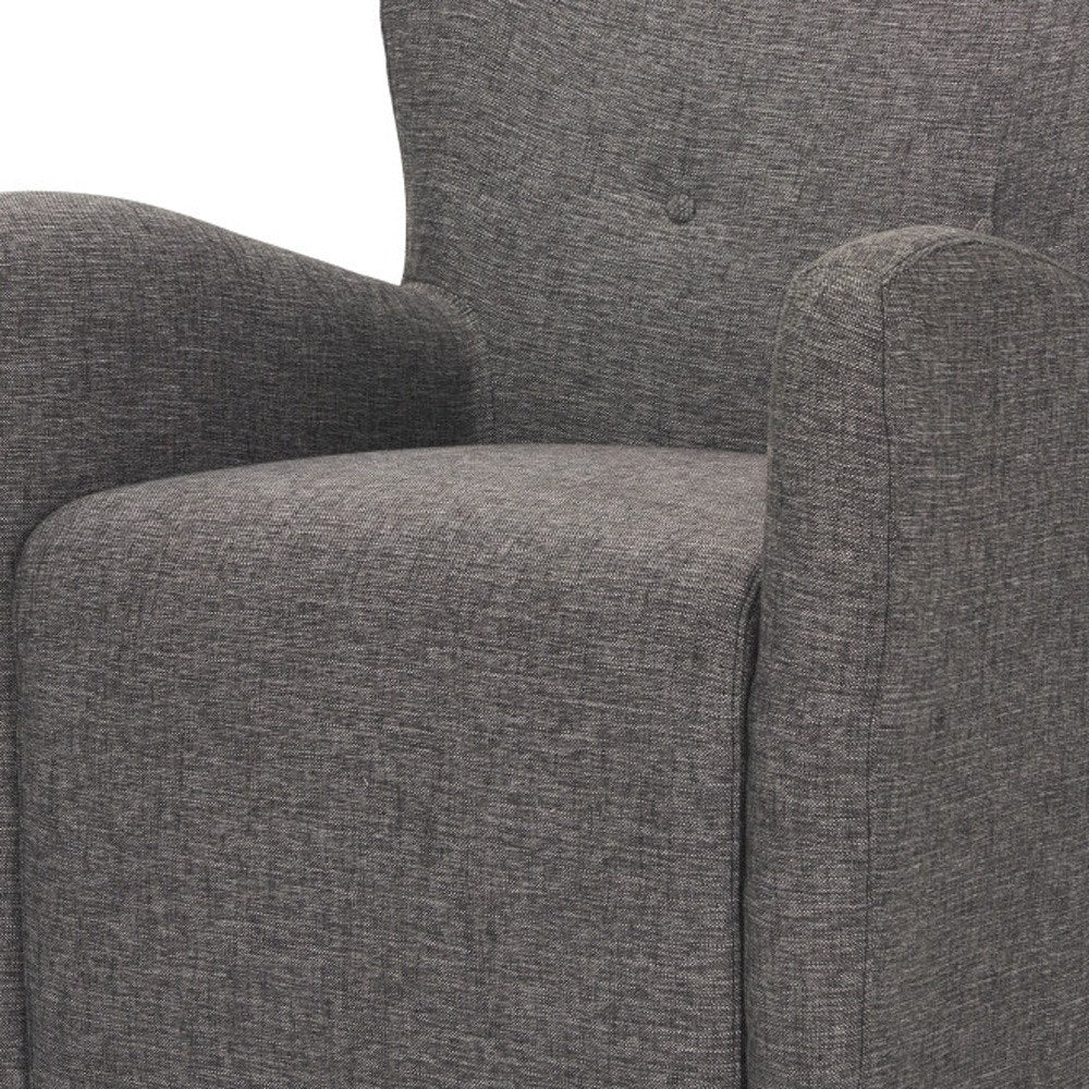 32" Gray Wingback Armchair