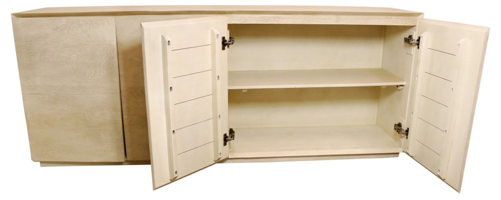 80" Natural Wood Coastal Sideboard