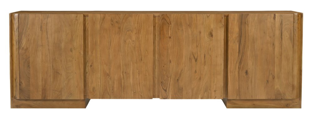 96" Brown 4-Door Wood Scandinavian Sideboard