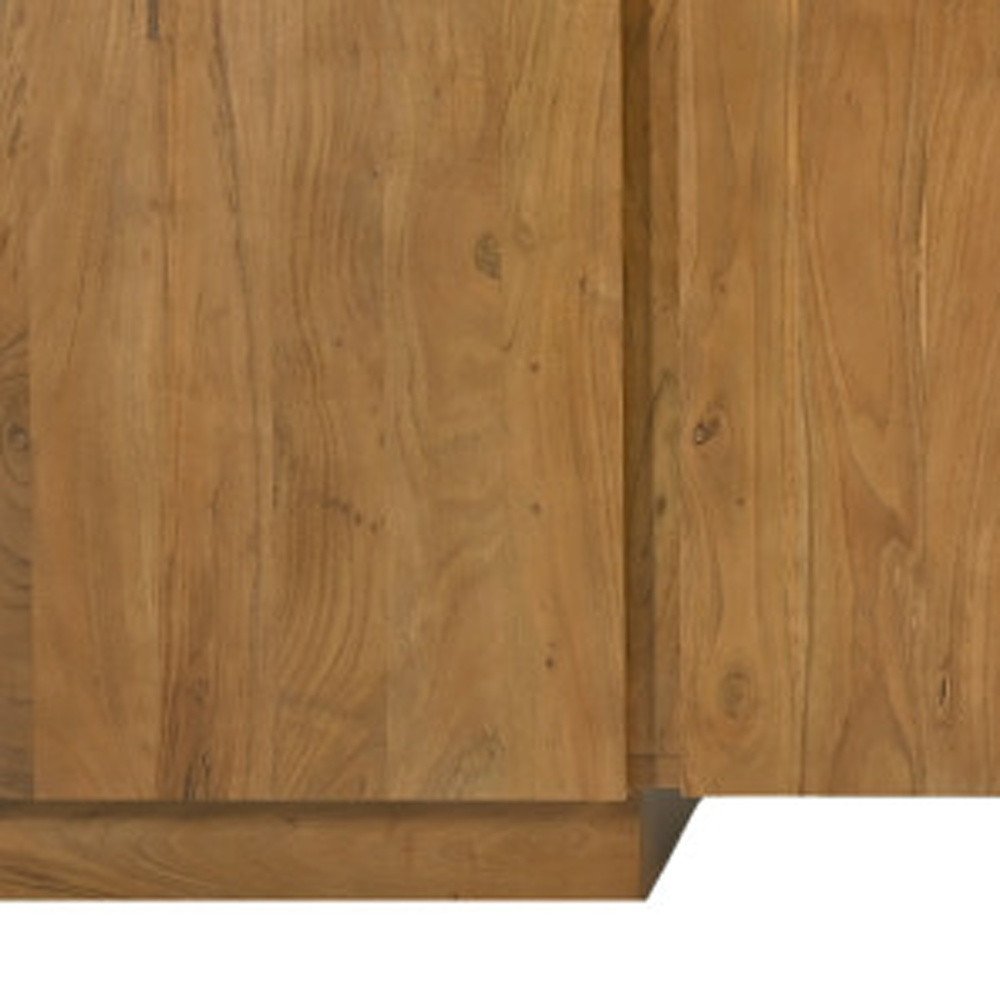 96" Brown 4-Door Wood Scandinavian Sideboard