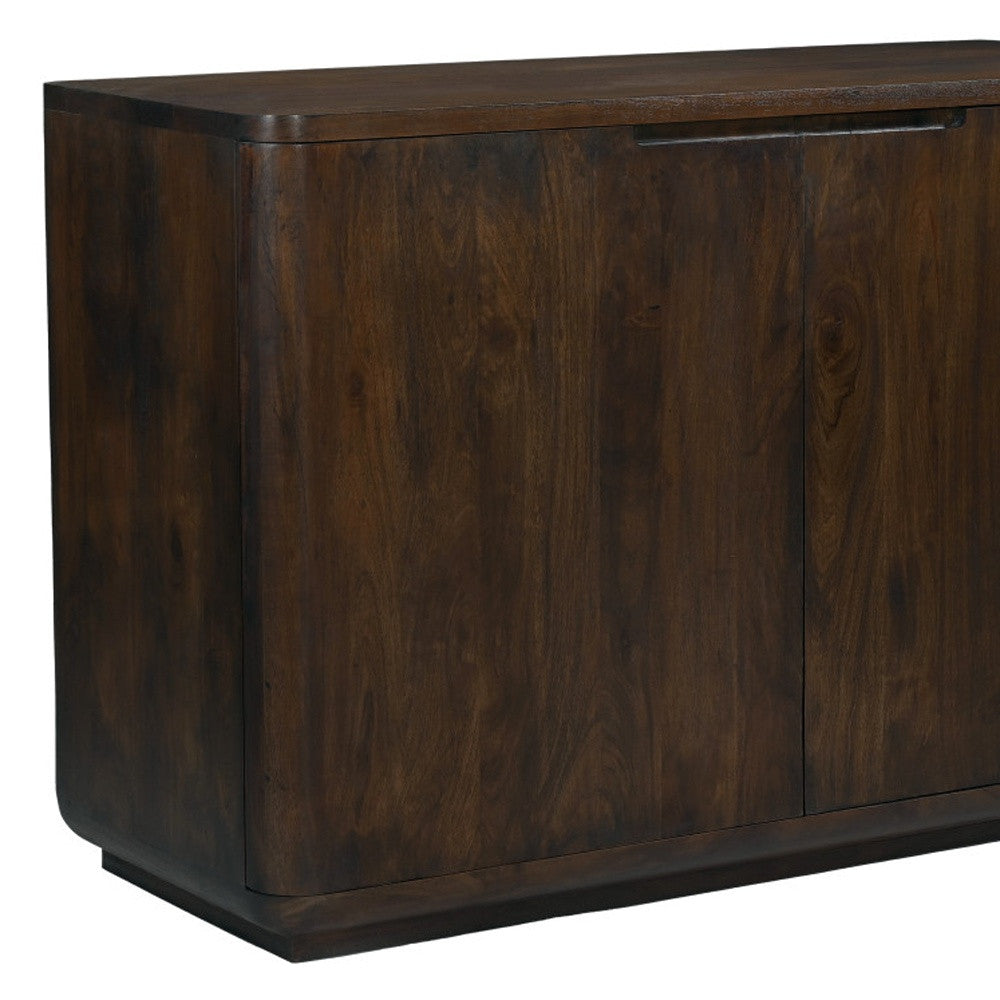 48" Natural Wood 2-Door Coastal Cabinet
