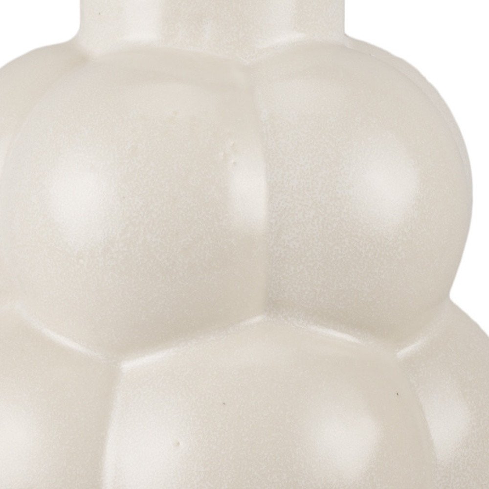14" Cream Modern Bubble Vase