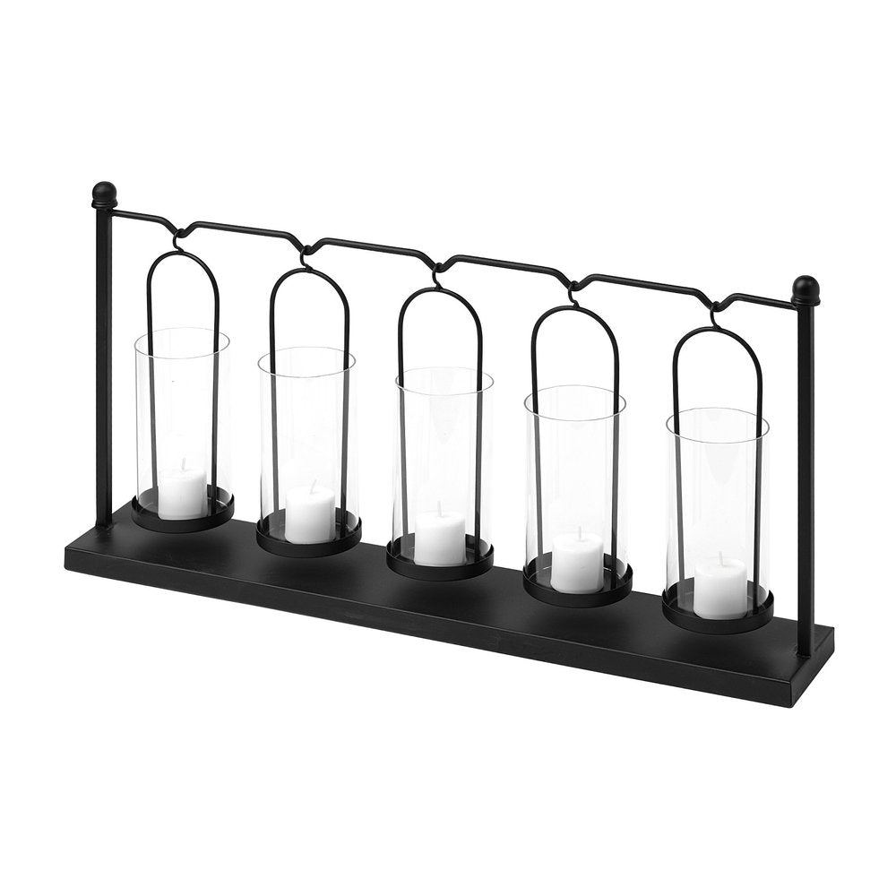 24" Black 5-Candle Votive Candle Holder