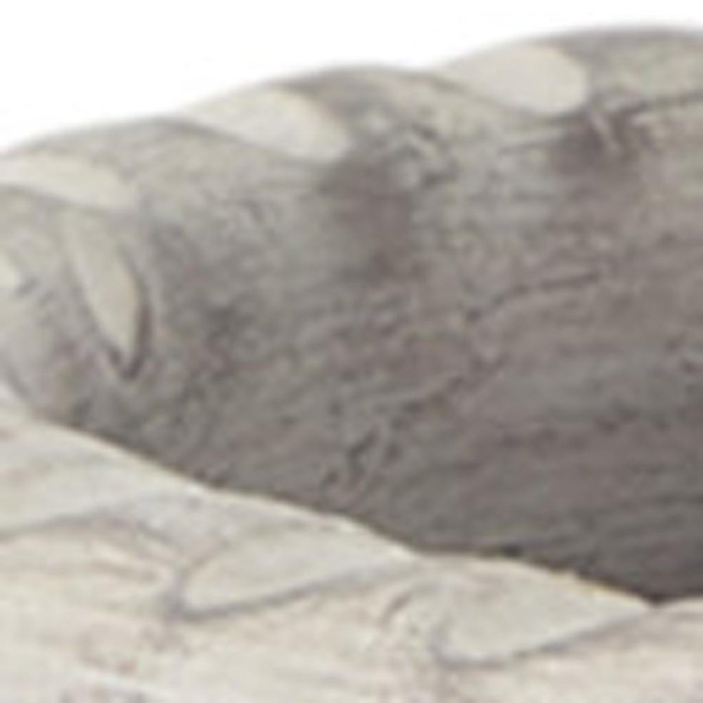 25" Cream Amphora Ceramic Floor Vase