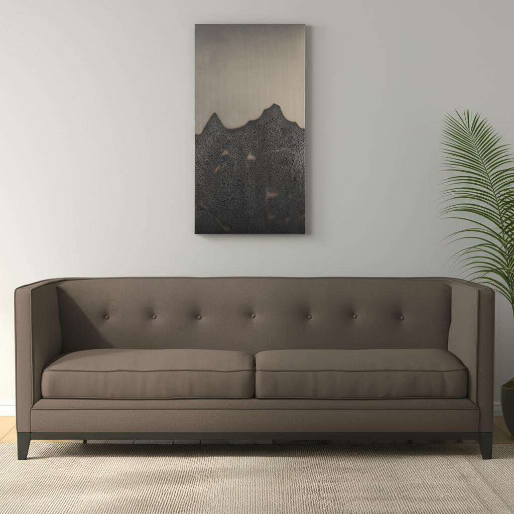 24" x 45" Gray "Raum" Metal Wall Art