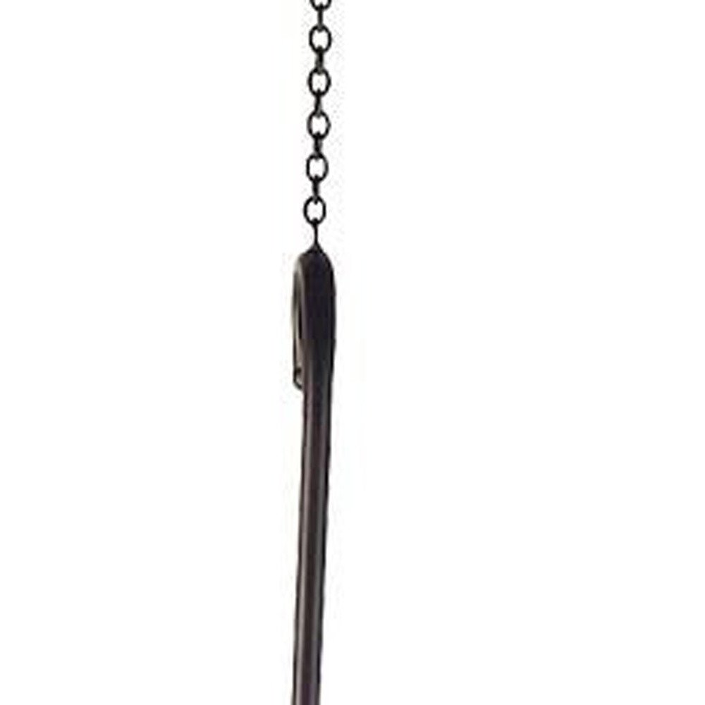 31" Black Distressed Woven Metal Candle Holder