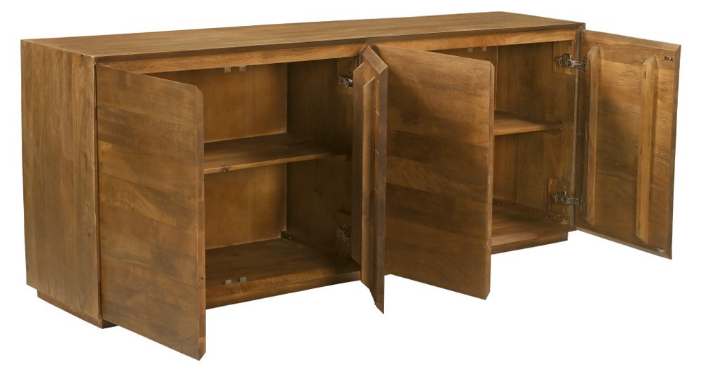 80" Brown Simple Mid-Century Sideboard