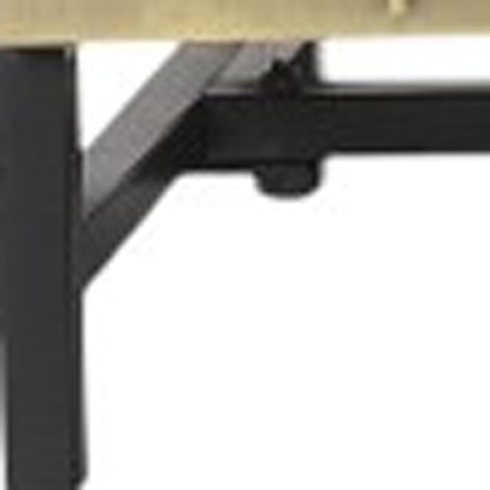 72" Gold Iron Ribbed Texture Sideboard