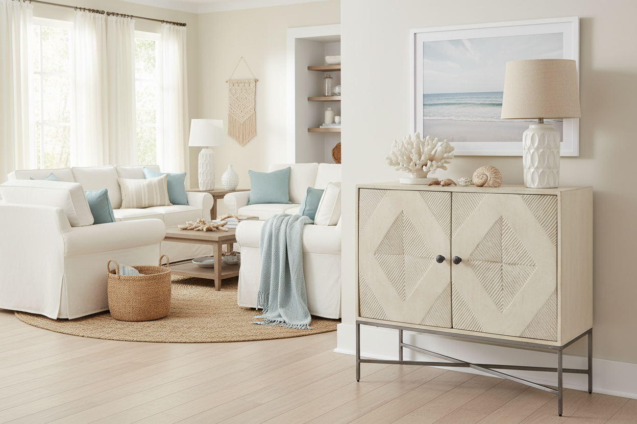 34" Brown Deco Cabinet