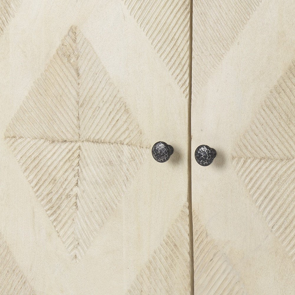 34" Brown Deco Cabinet