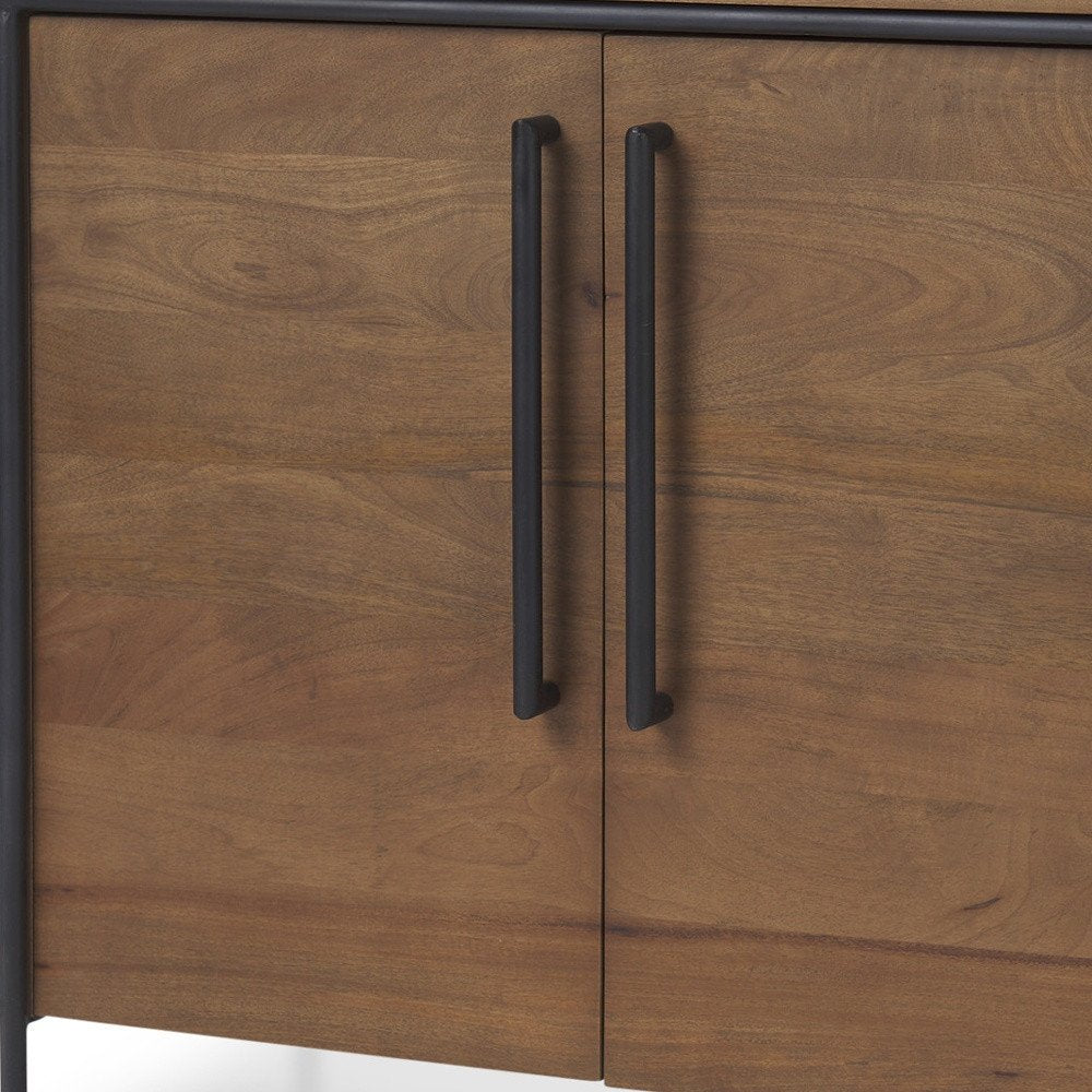 40" Brown and Black Contemporary Cabinet