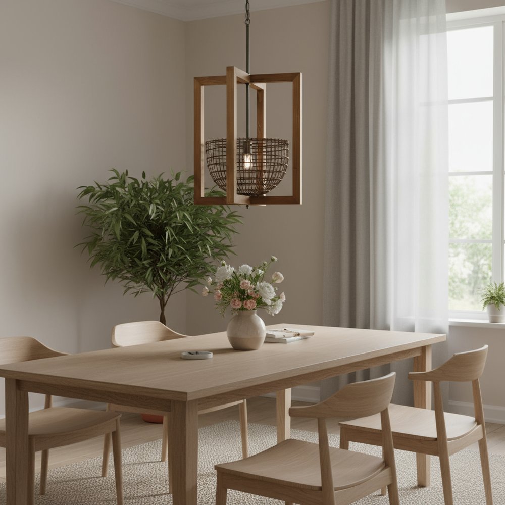 16" Brown Nest Pendant Light