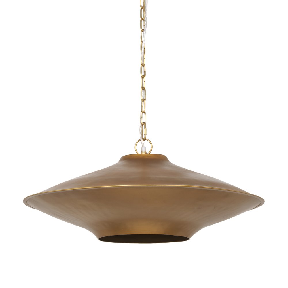 24" Gold Saucer Pendant Light
