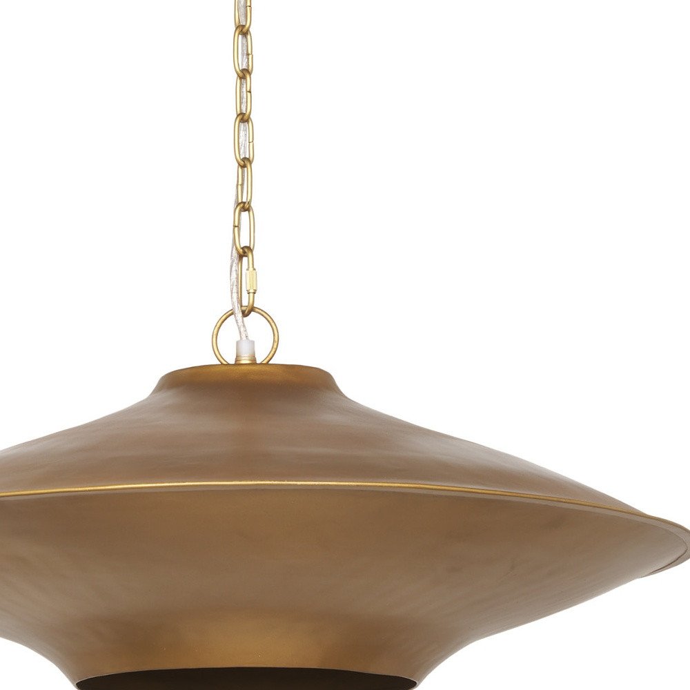24" Gold Saucer Pendant Light