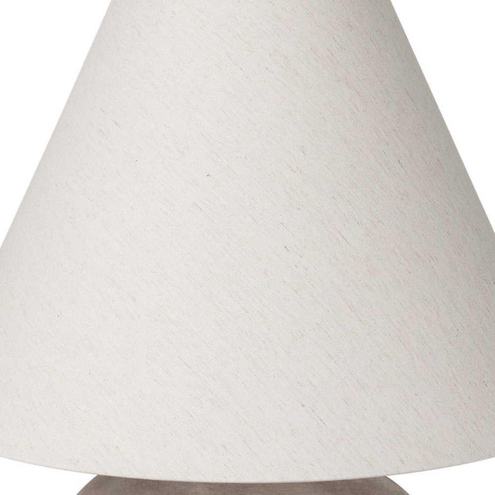 28" Beige Ceramic Tapered Table Lamp