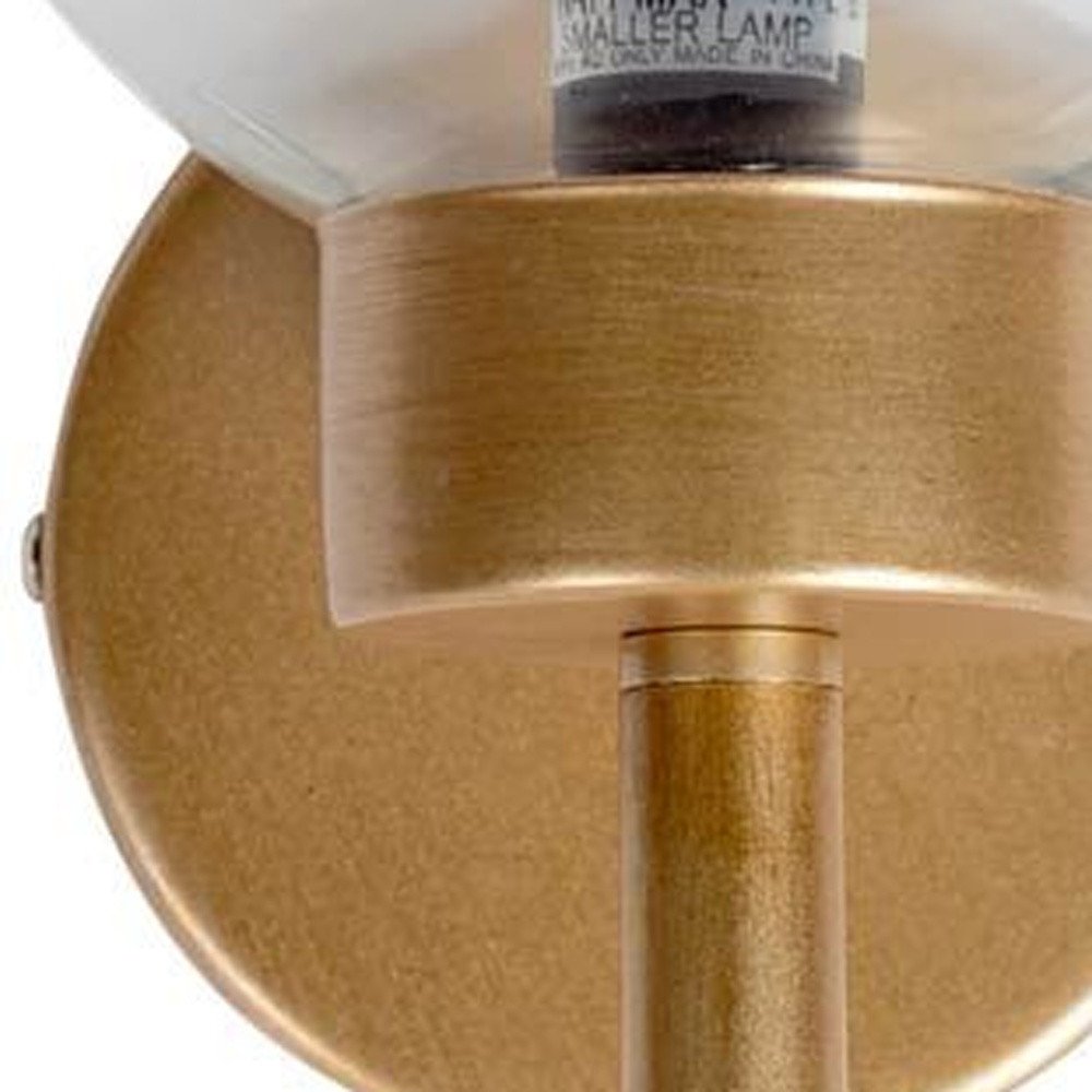 12" Gold Metal Globe Wall Light