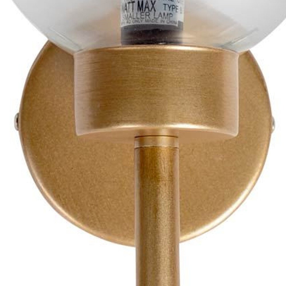 12" Gold Metal Globe Wall Light