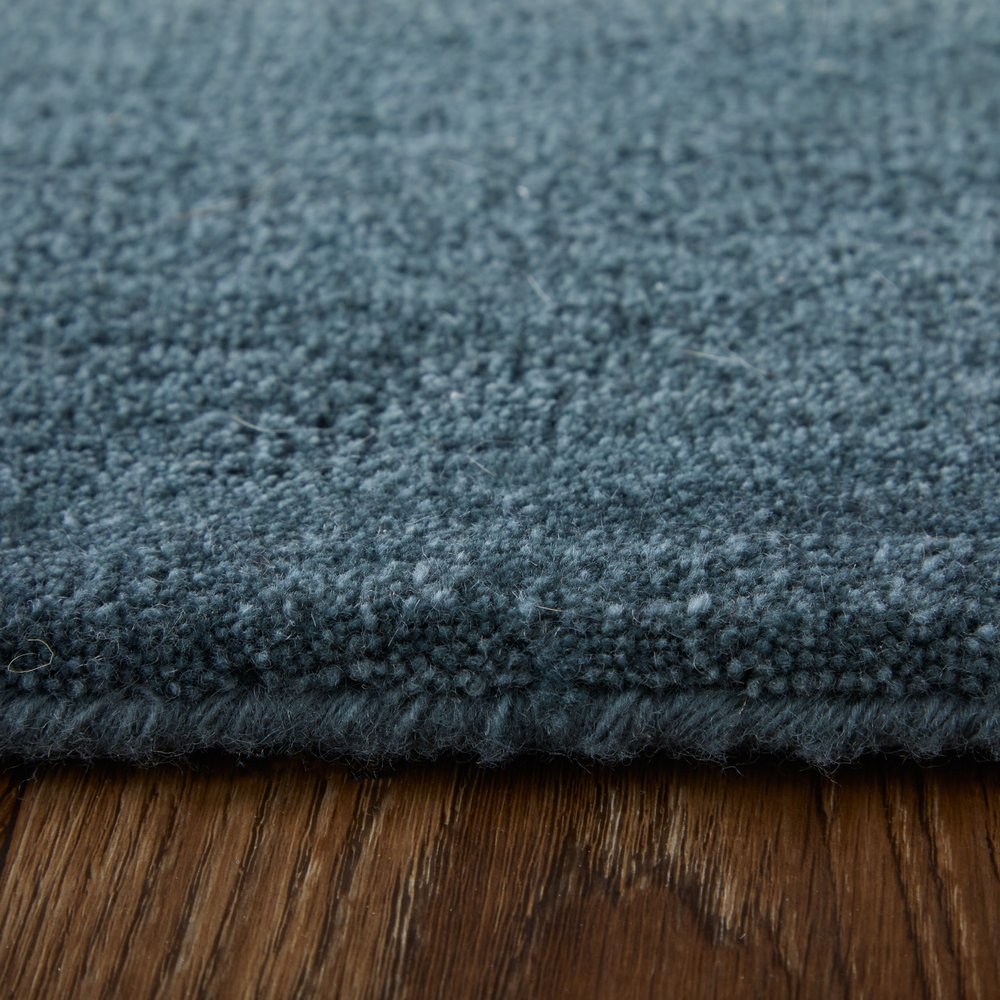 Taupe, Blue and Tan Hand Tufted Stitch Rug