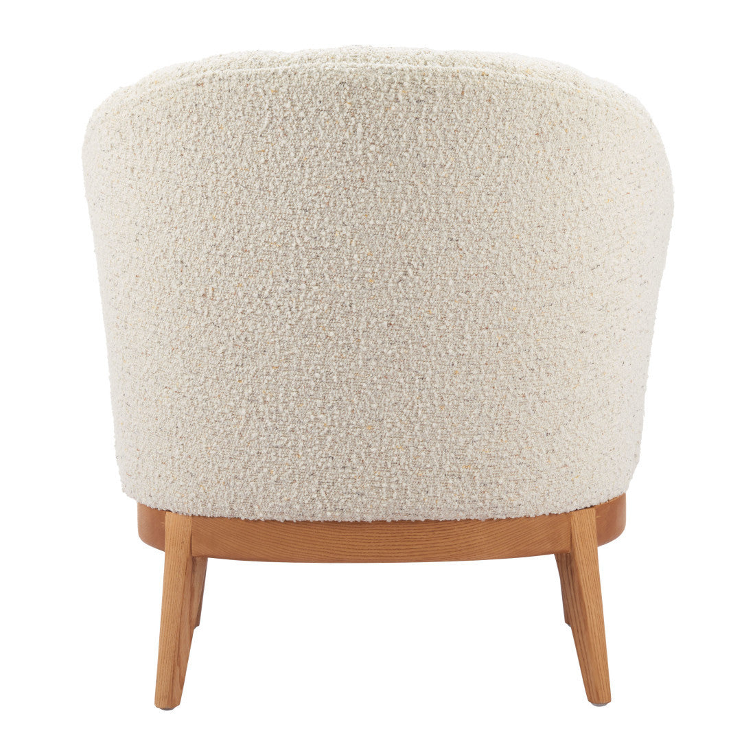 29" Beige Shell Barrel Chair