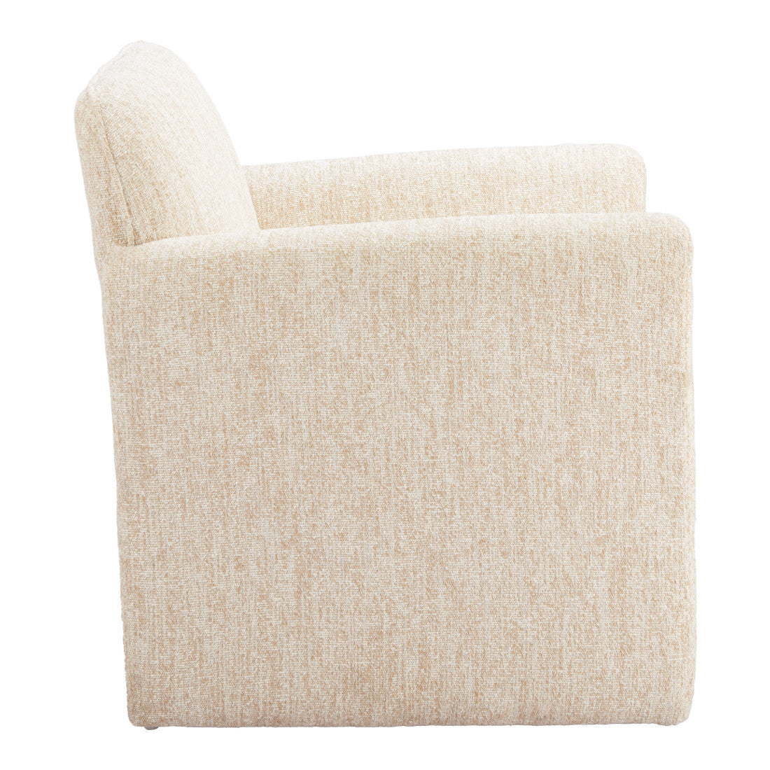 33" Beige Fold Arm Accent Chair