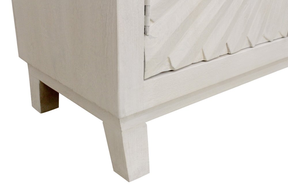 76" Ivory Sunburst Sideboard