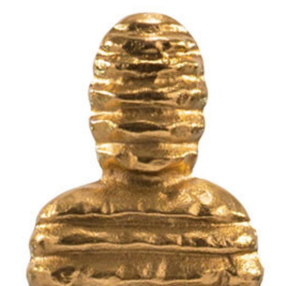 21" Gold Metal Mummy Sculpture