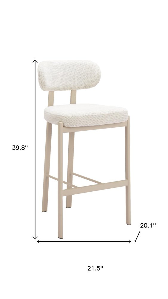 Set of Two 39" Low Back Modern Gray Wood Bar Chair