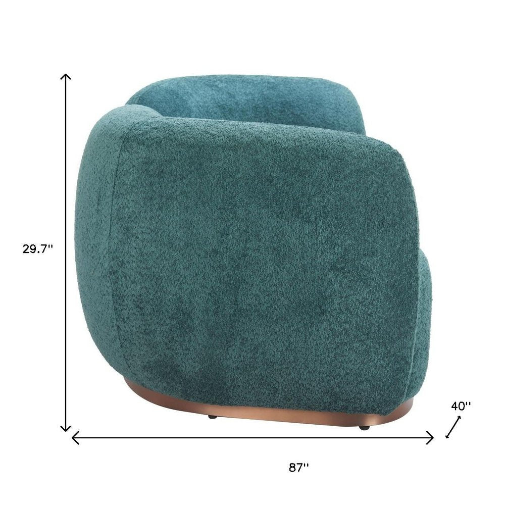 86" Teal Jamela Loveseat