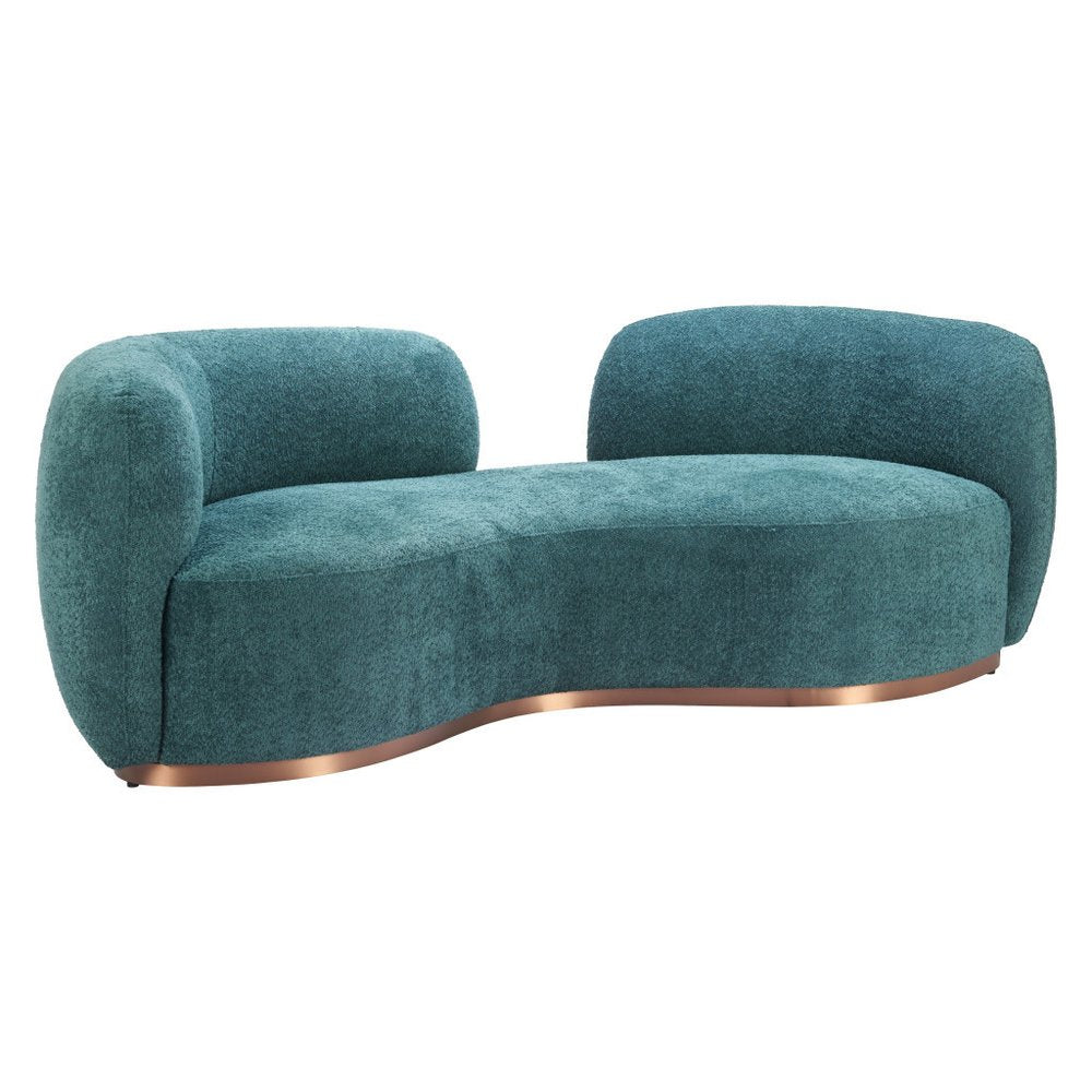86" Teal Jamela Loveseat