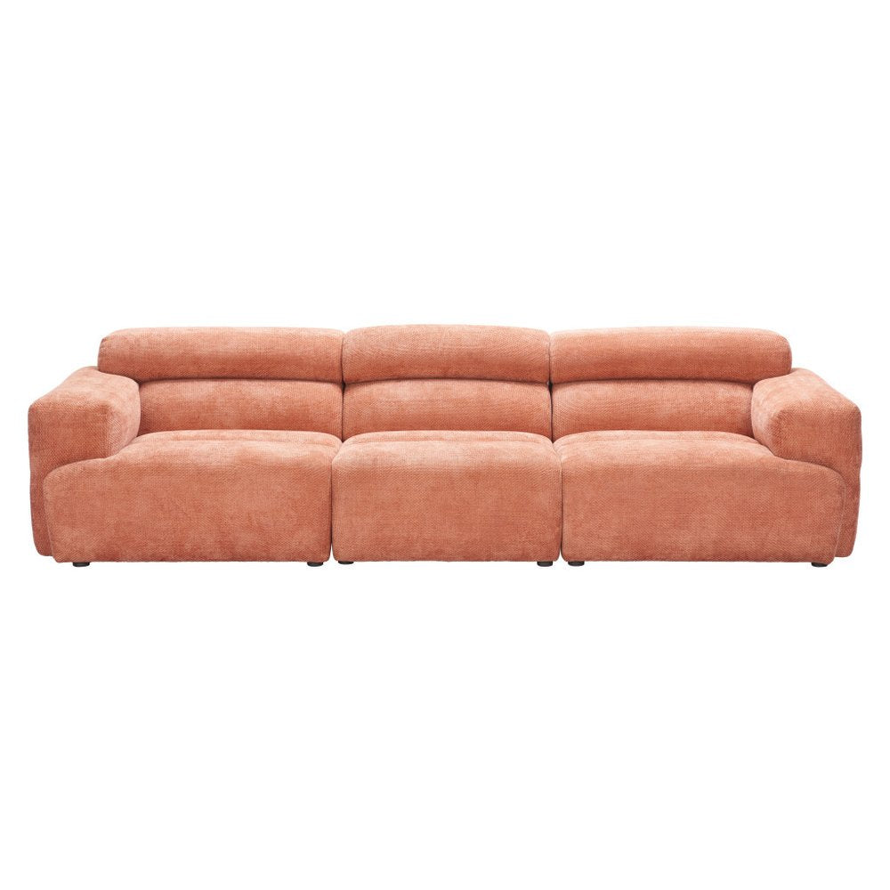 108" 3 pc. Orange Modular Sectional Sofa