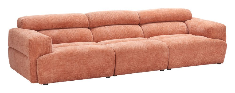 108" 3 pc. Orange Modular Sectional Sofa