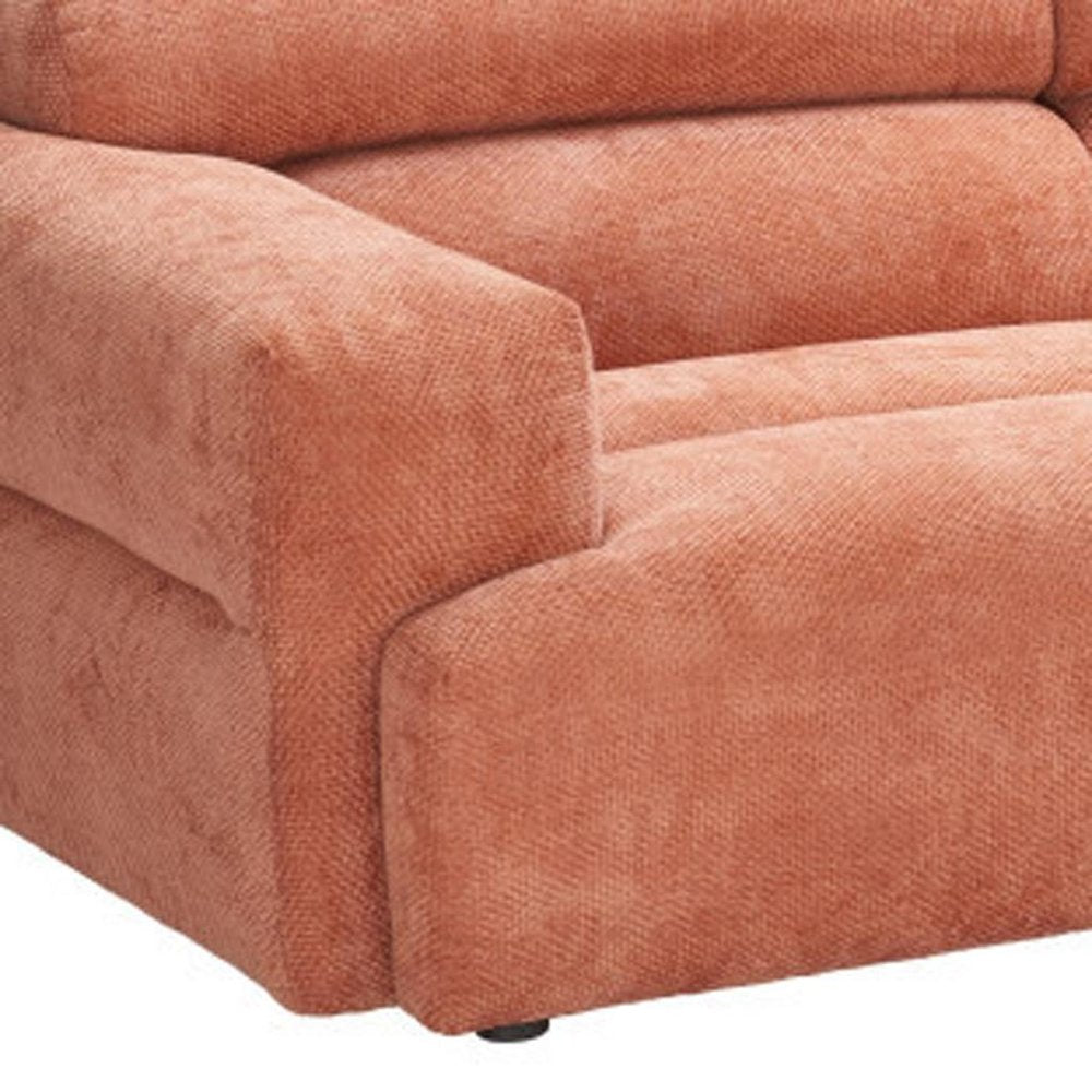 108" 3 pc. Orange Modular Sectional Sofa