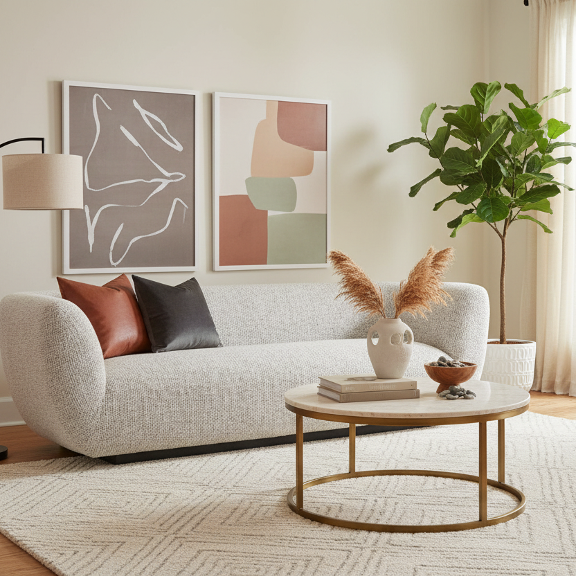 96" Zambet Light Gray Sofa