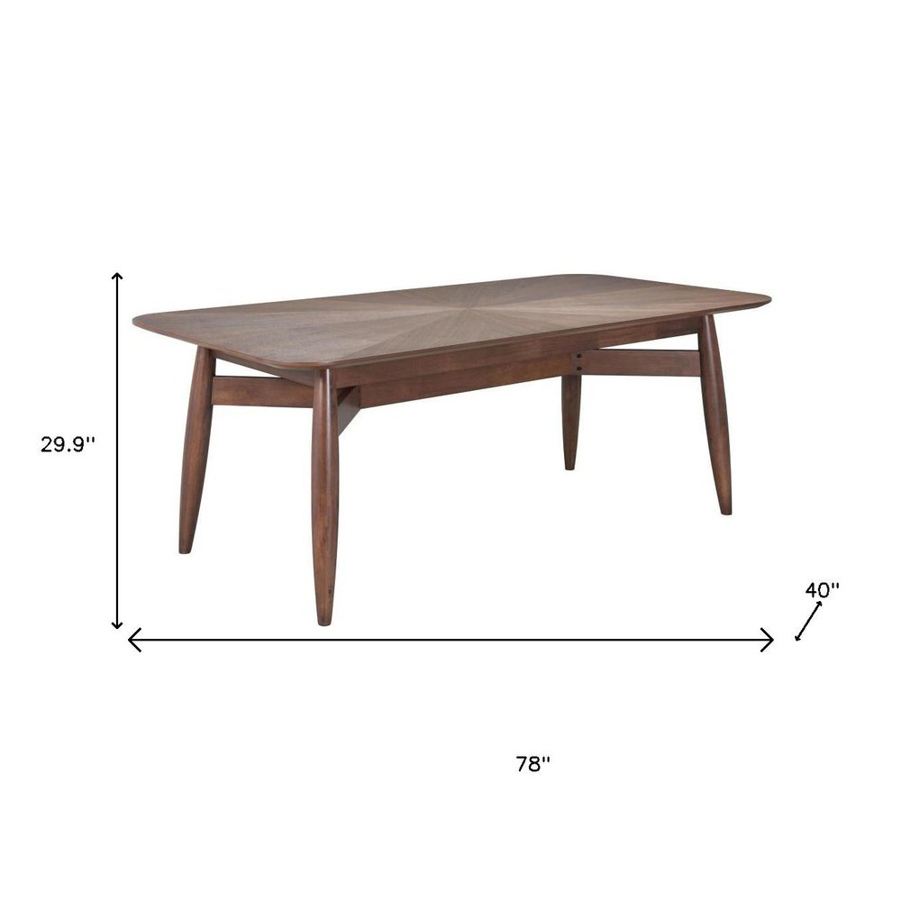78" Espresso Wood Dining Table